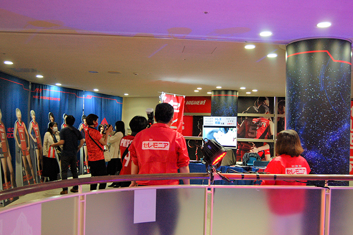 NECレッドロケッツホームゲーム試合会場にブースを出展